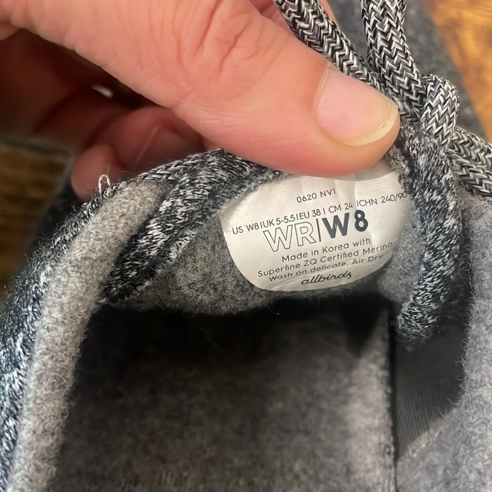 Allbirds sneakers Wool Runners Casual Lace Up Gray size 8 women
